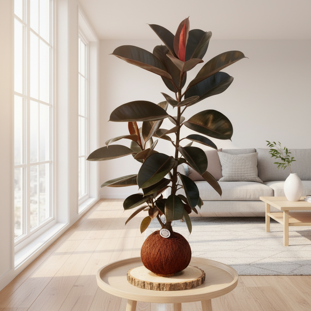 Kokedama Caucho Rojo L
