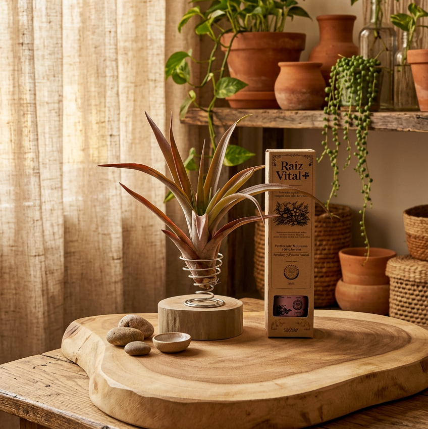 Kit Till. Red Capitata Salmon mini + espiral + rodaja de madera + fertilizante