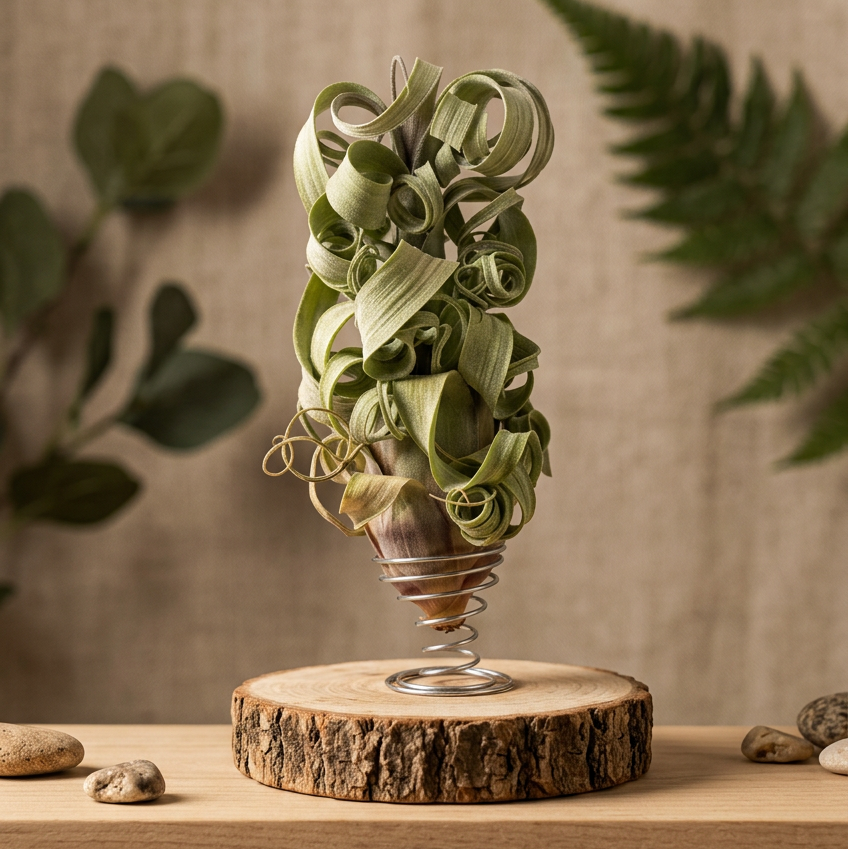 Till. Curly Slim + espiral + rodaja madera