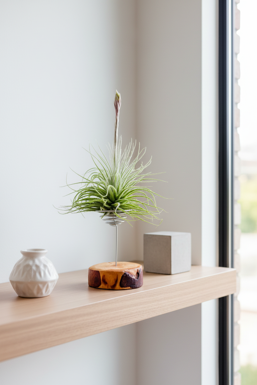 Tillandsia  Tectorum + matera blanca (copia)