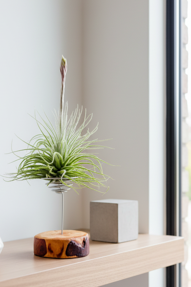 Tillandsia  Tectorum + matera blanca (copia)