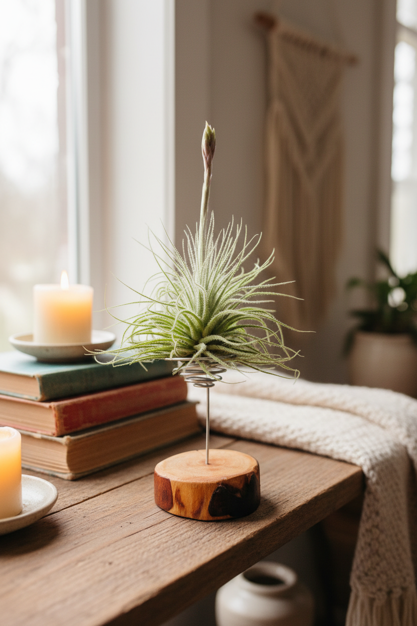 Tillandsia  Tectorum + matera blanca (copia)
