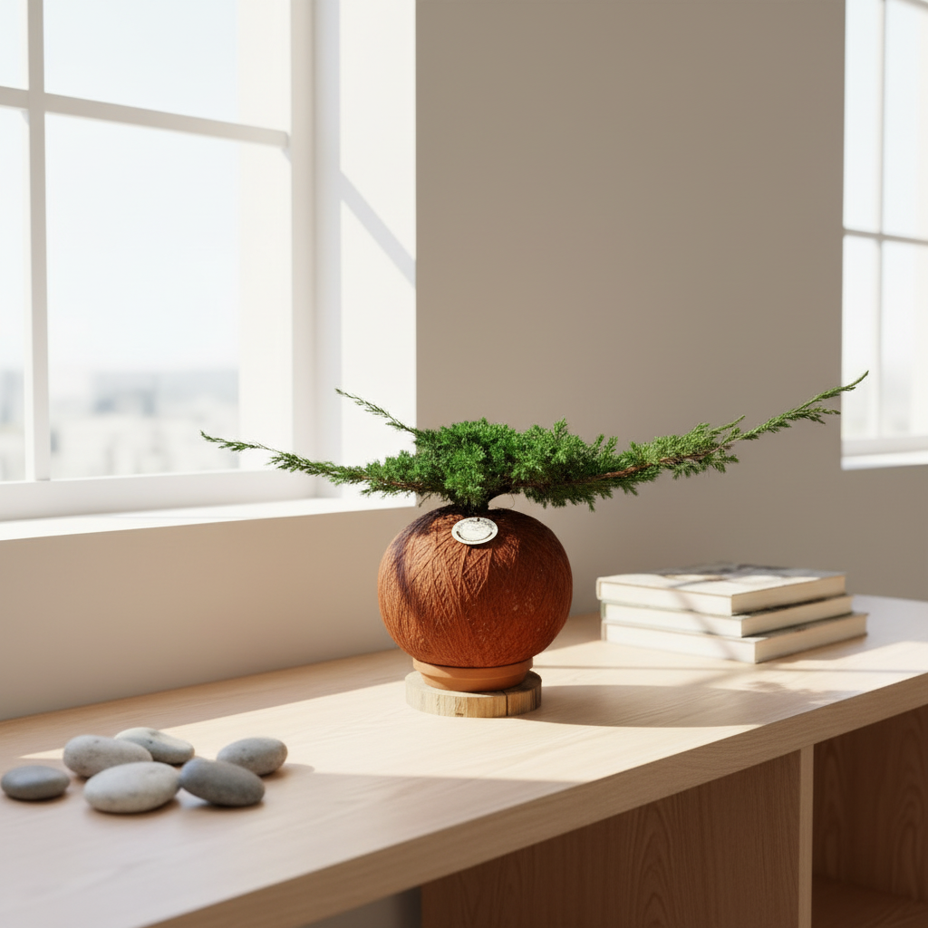 Kokedama Bonsai Pino rastrero