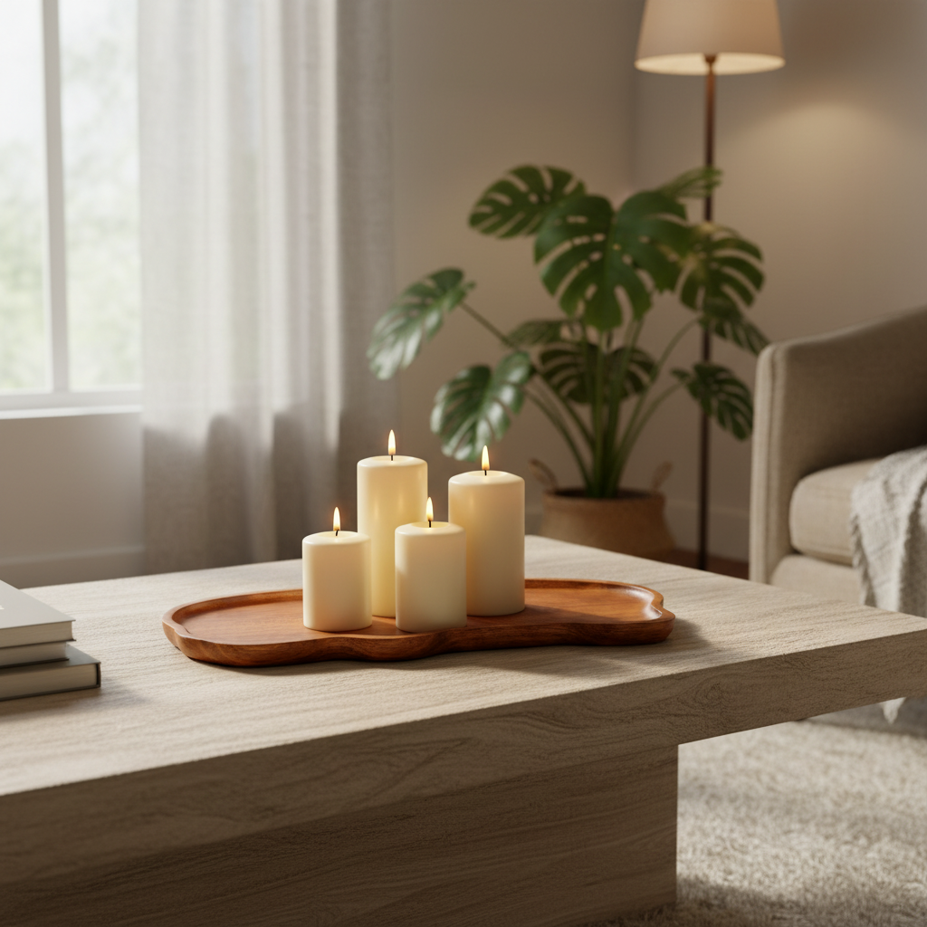 Base madera teca plana