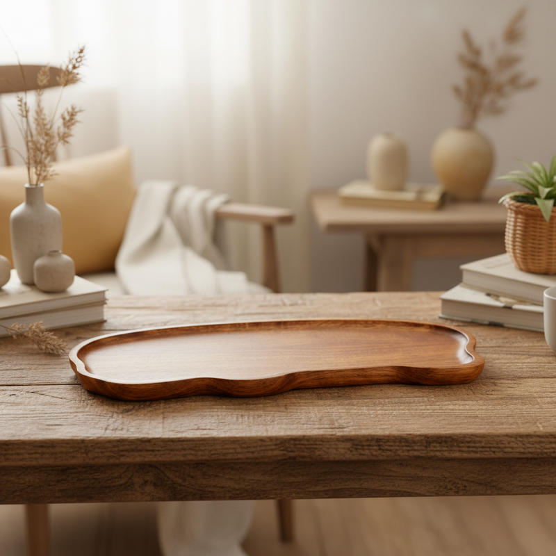 Base madera teca plana