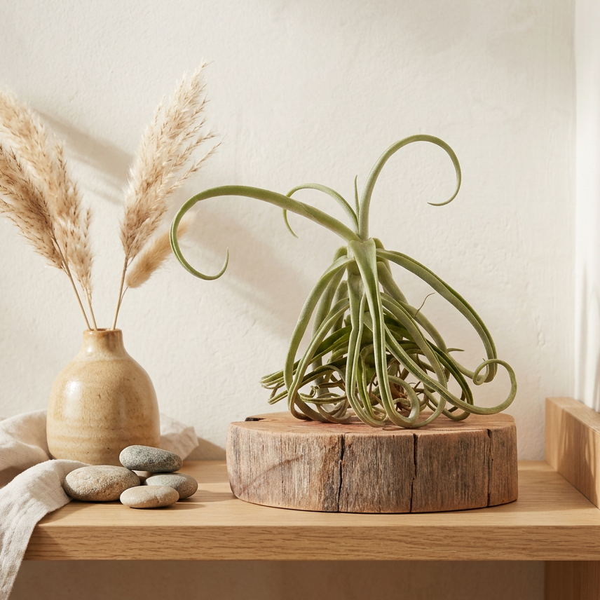 Tillandsia Duratii S + Rodaja de Madera