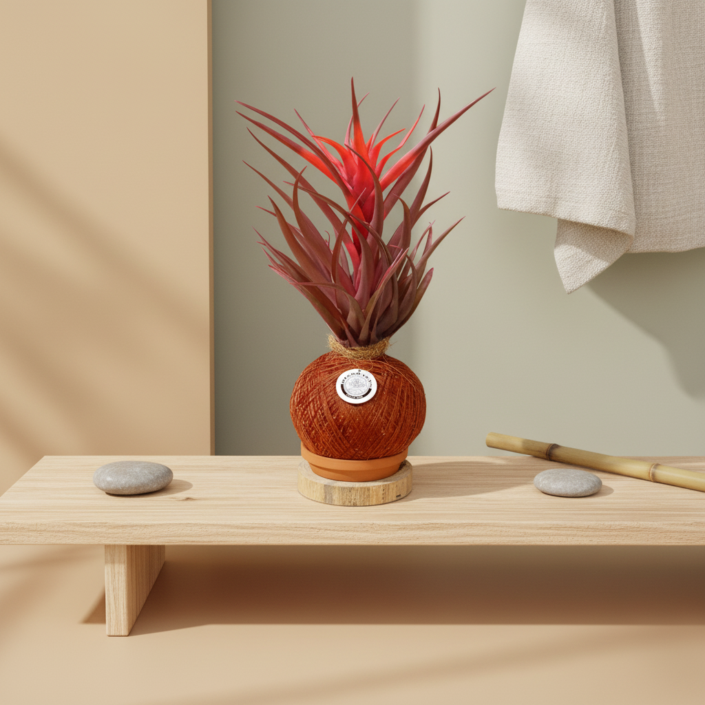 Kokedama Till. Red Capitata Salmon
