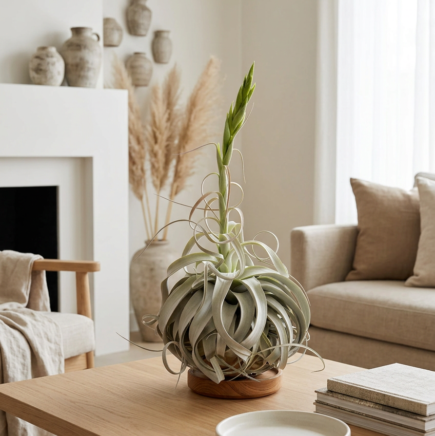 Till. Xerographica XL con flor + base teca