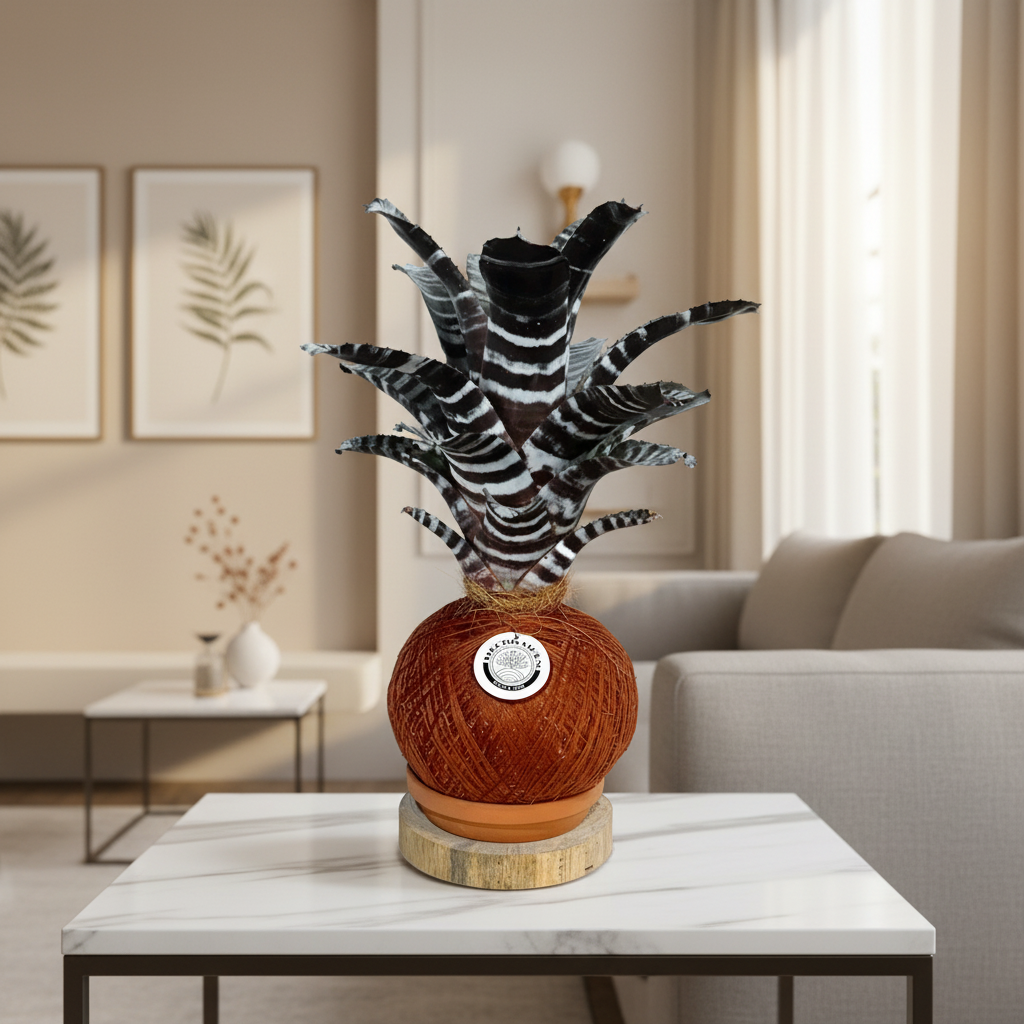 Kokedama Aech. Chanting var purple