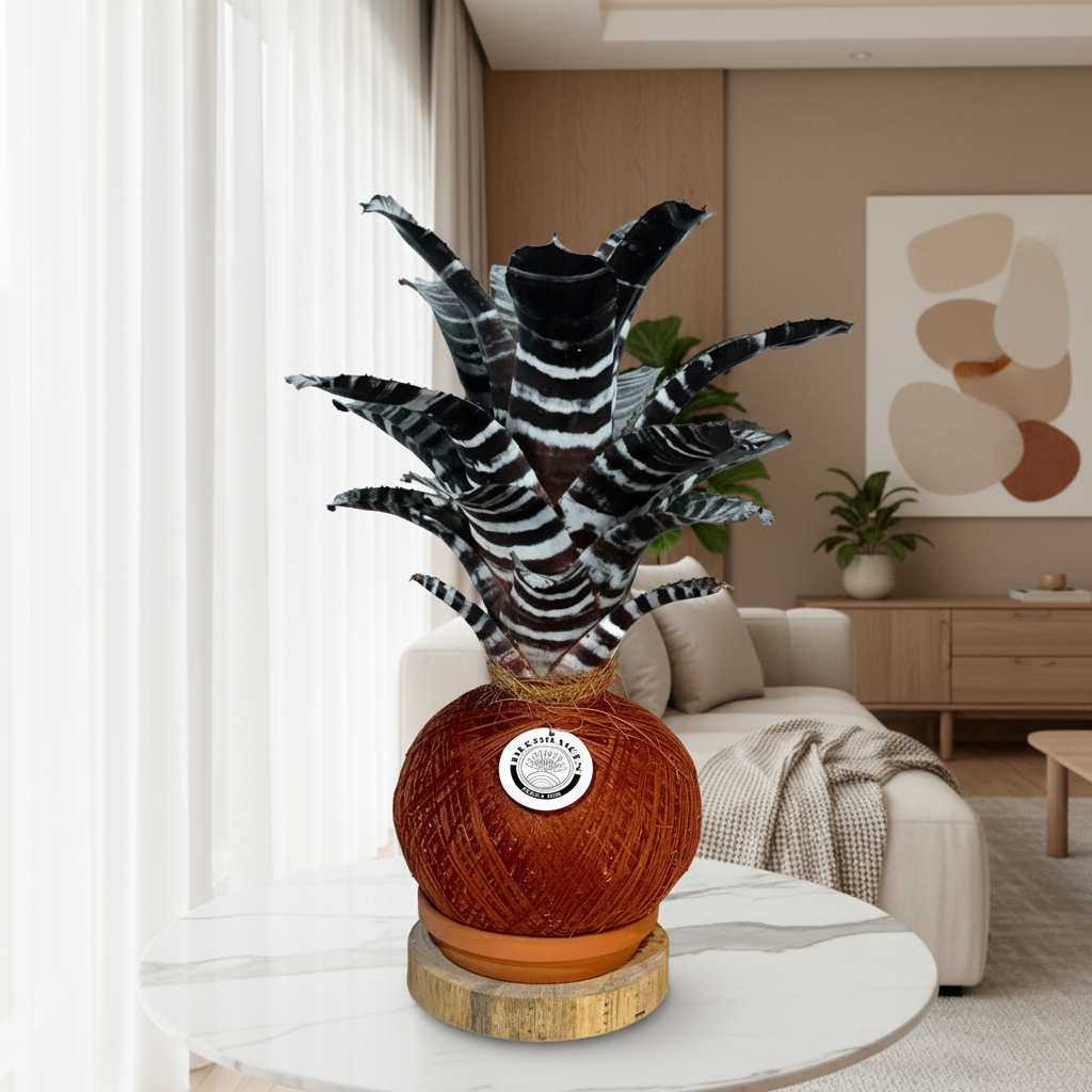 Kokedama Aech. Chanting var purple