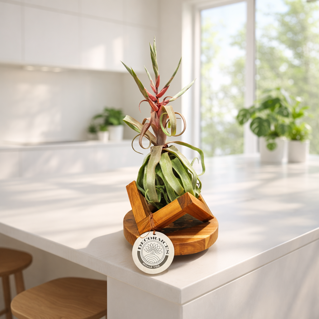 Tillandsia streptophylla + base teca