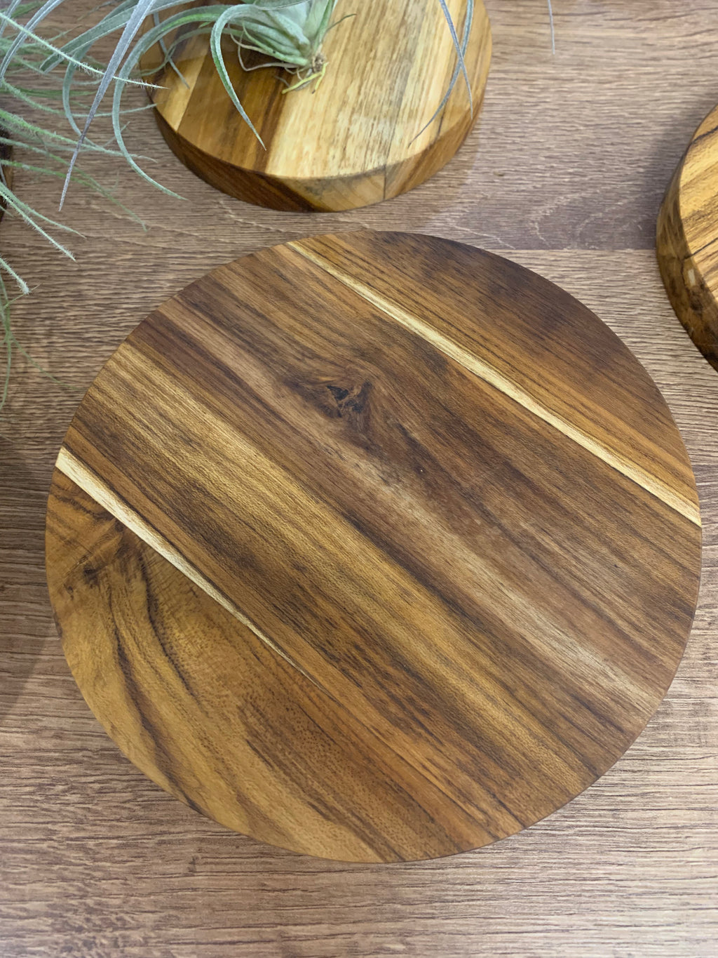 Teak wood slices