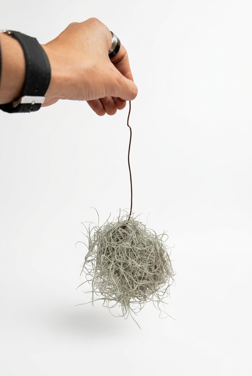 Tillandsia usneoides + alambre para colgar
