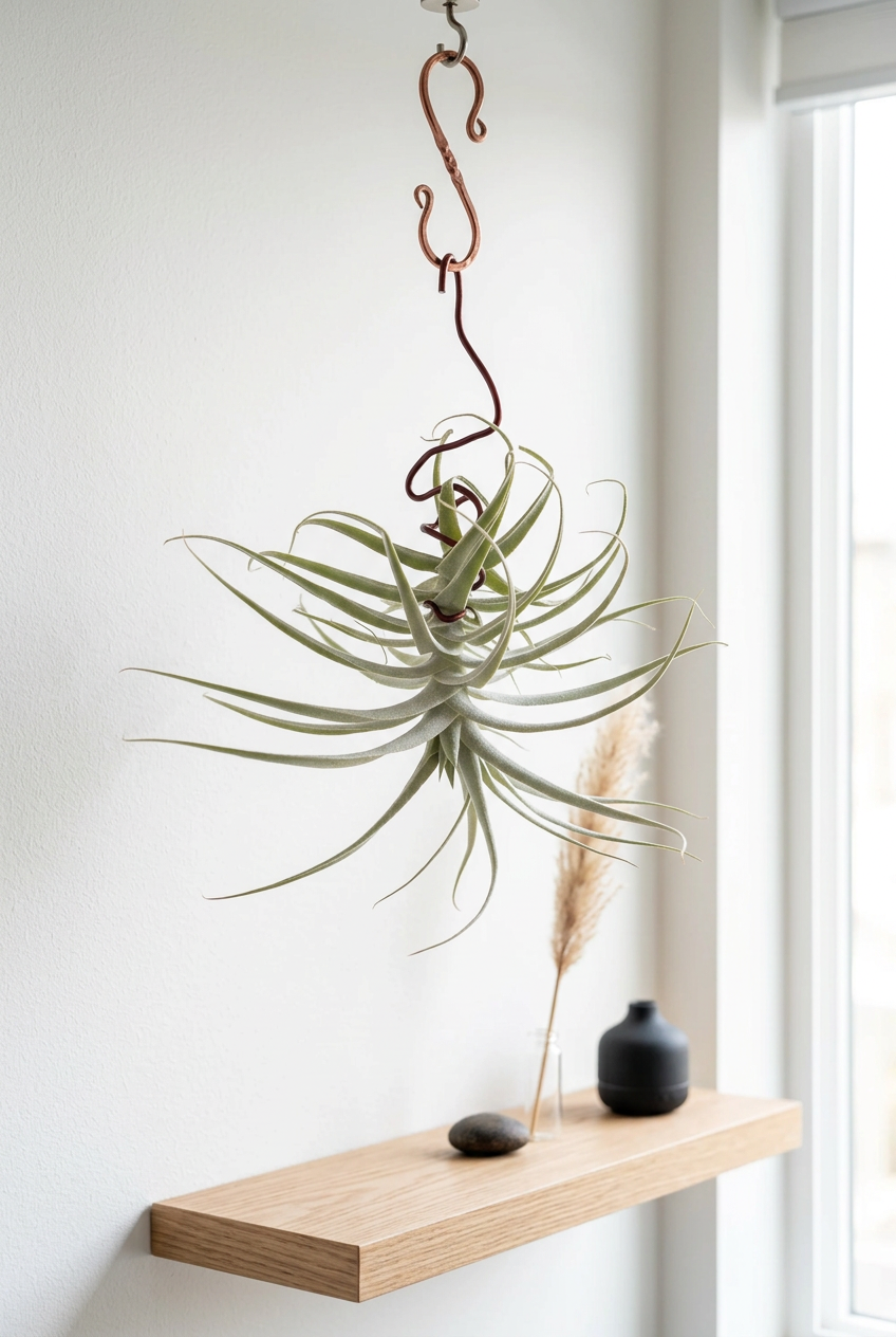 Tillandsia purpúrea + alambre para colgar