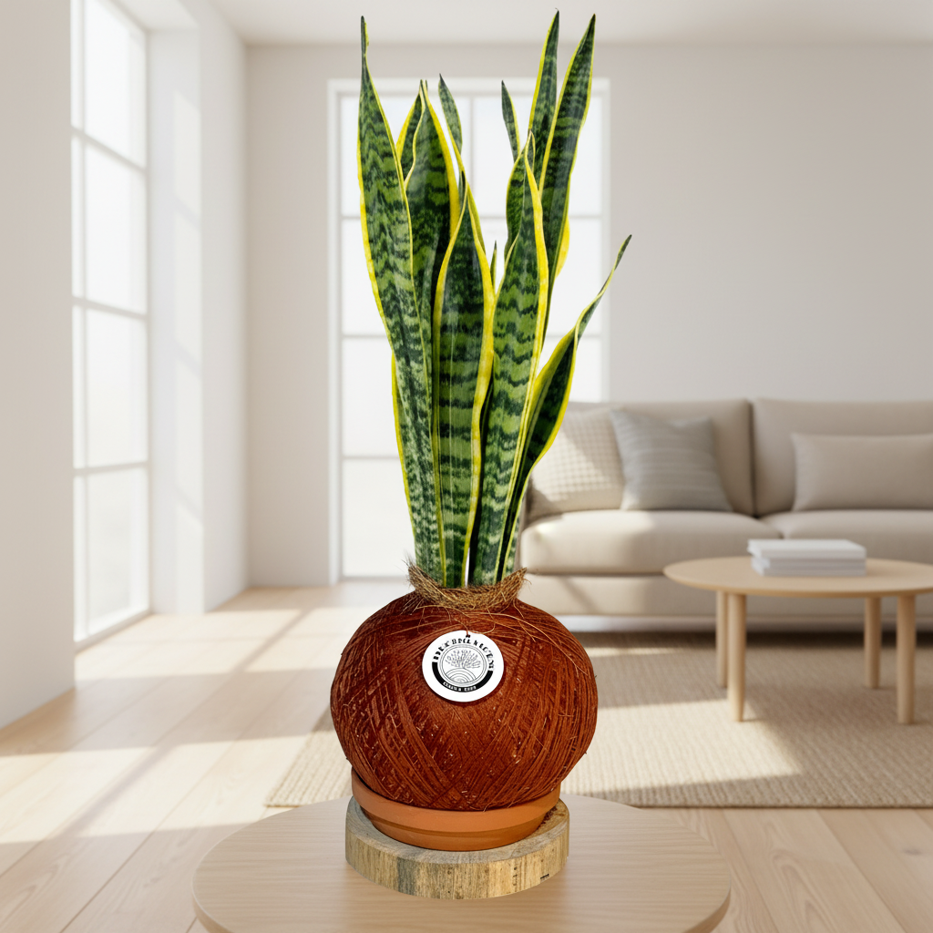 Kokedama Sansevieria trifasciata Grande