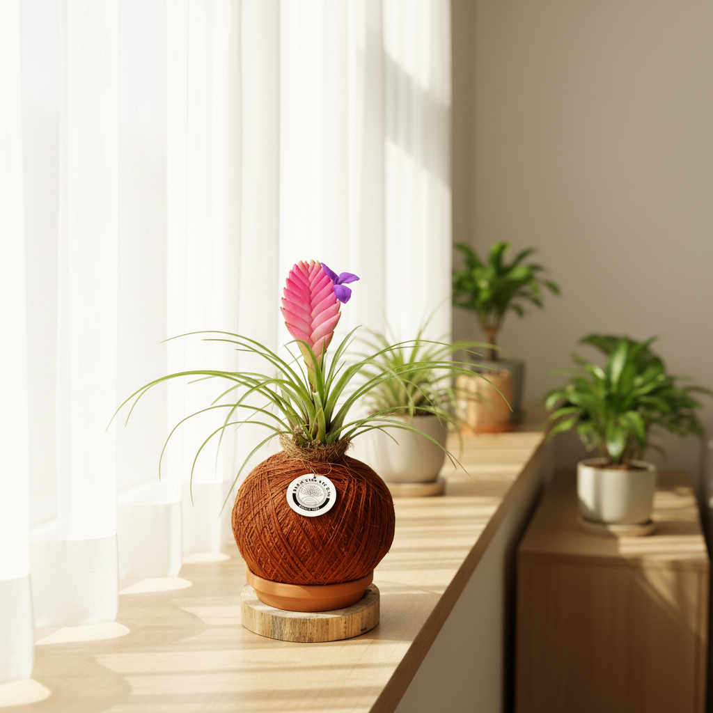 Kokedama Till. cyanea sandy