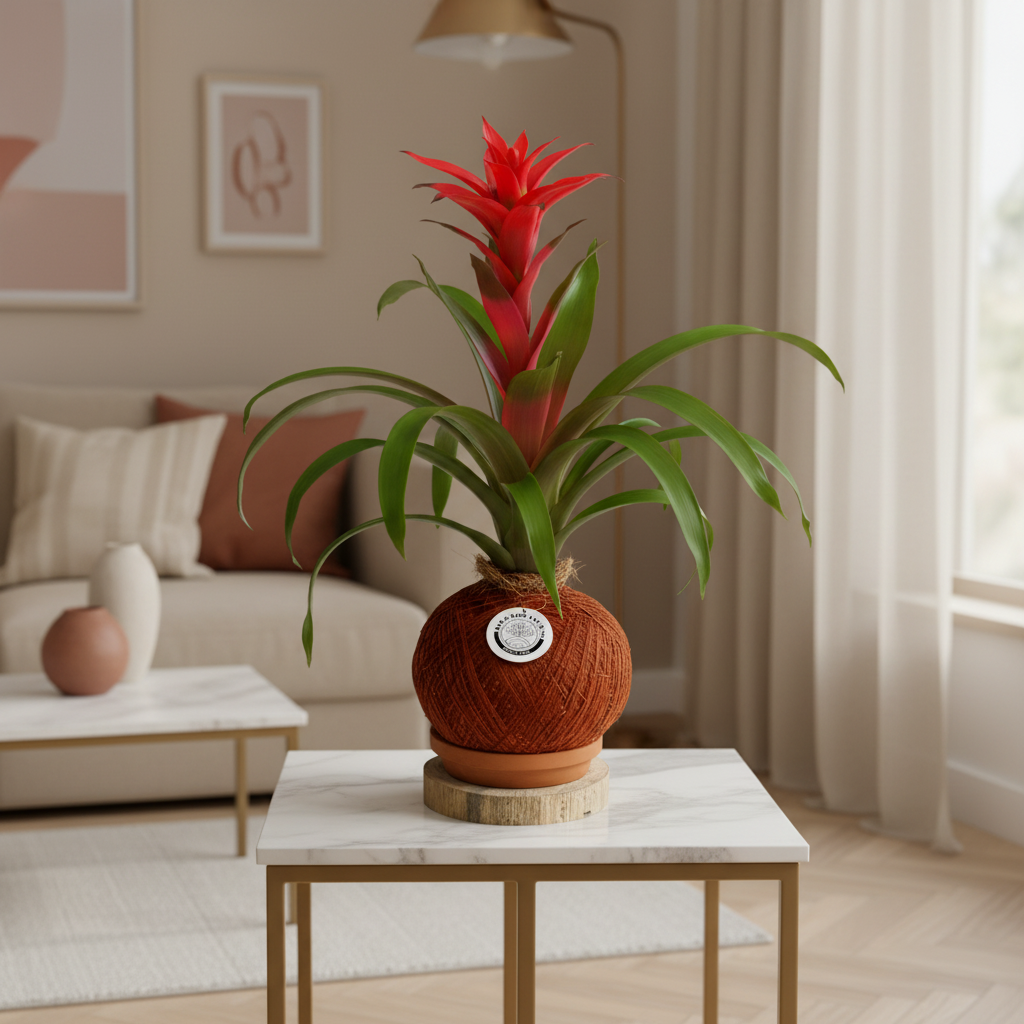 Kokedama Bromelia Guzm. Allegra