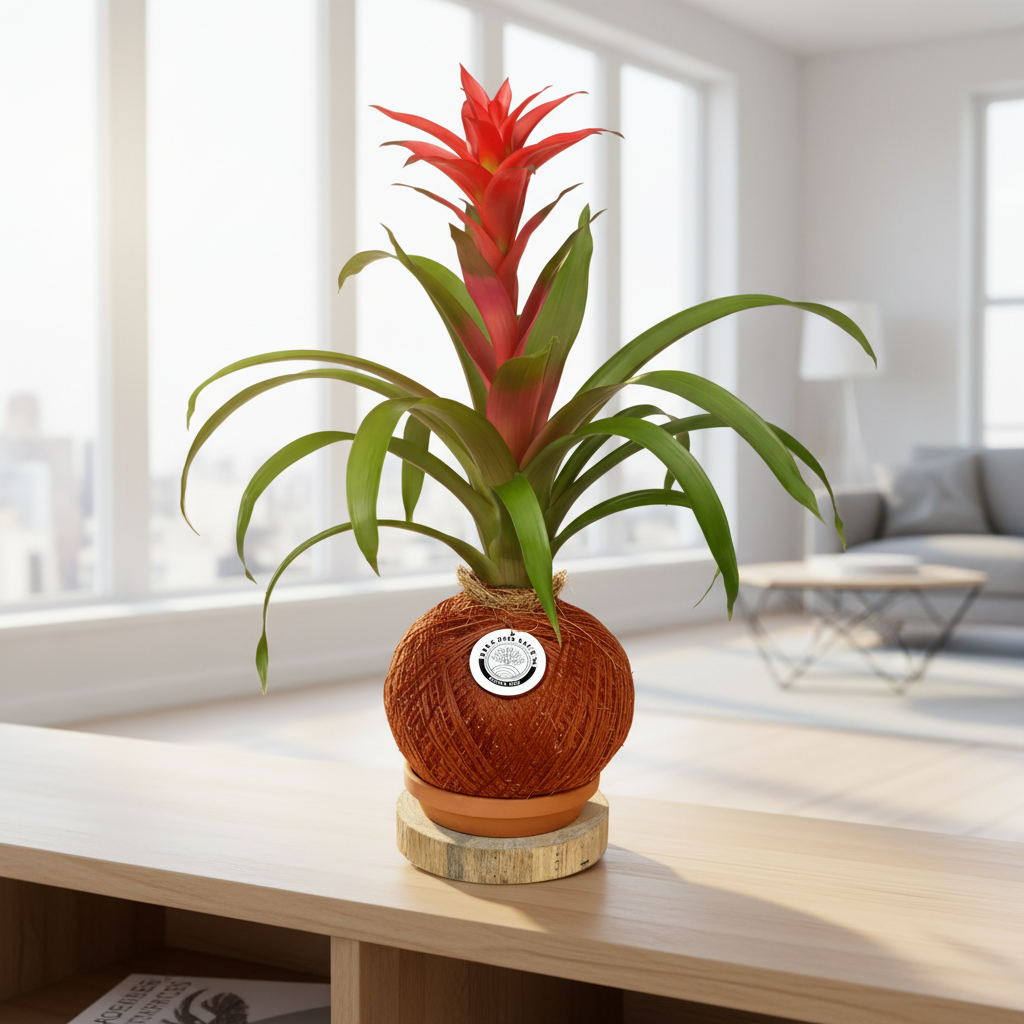 Kokedama Bromelia Guzm. Allegra