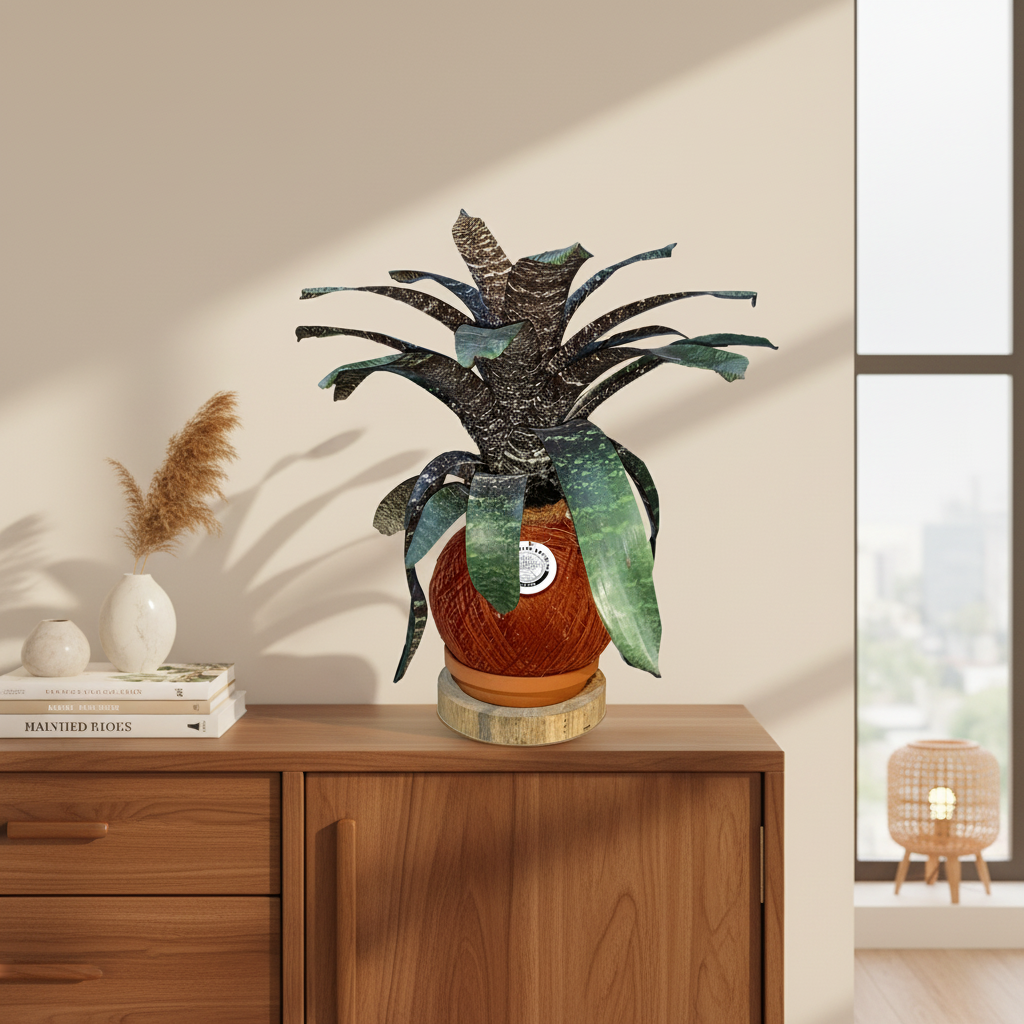 Kokedama Bromelia Vrie. seideliana